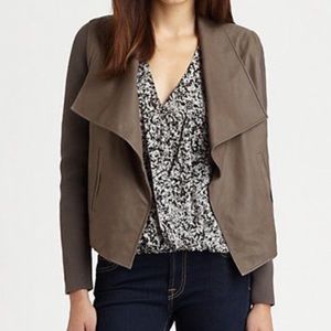 Joie Jevon Shawl Neck Leather Jacket